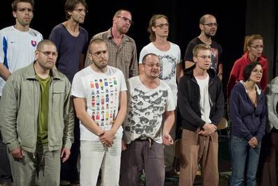 Jelenet az előadásból Baróthy (Máthé Zsolt)|Ilovszky Béla