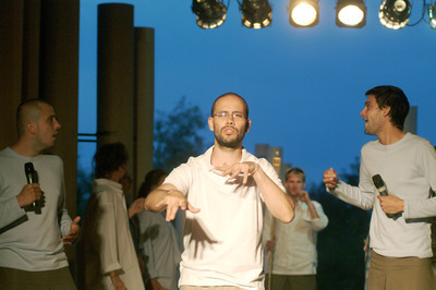 Mészáros Béla, Máthé Zsolt, Czukor Balázs előtérben - jelenet|Ilovszky Béla